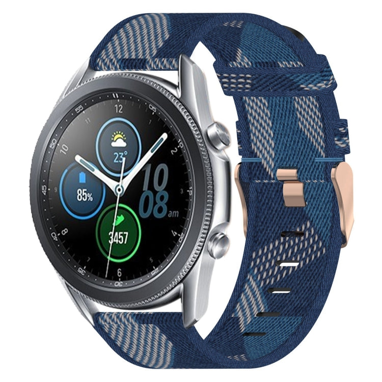For Samsung Galaxy Watch3 45mm 22mm Nylon Woven Watch Band