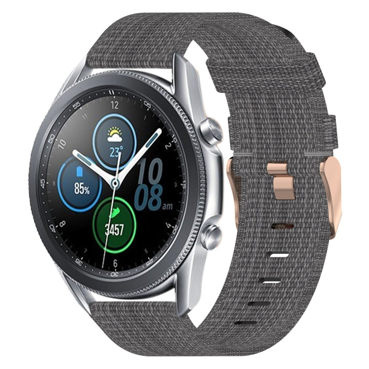 For Samsung Galaxy Watch3 45mm 22mm Nylon Woven Watch Band