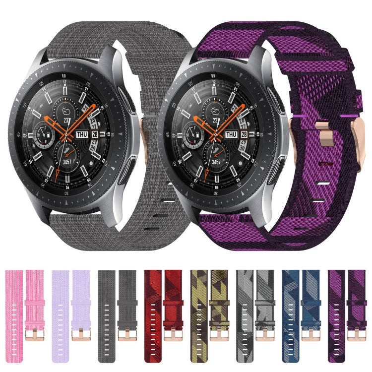 For Samsung Galaxy Watch 46mm 22mm Nylon Woven Watch Band