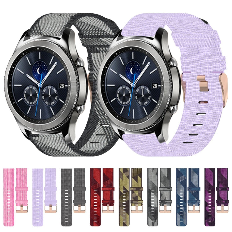 For Samsung Gear S3 Classic 22mm Nylon Woven Watch Band