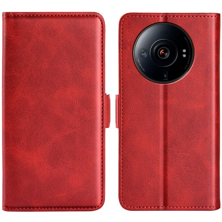 For Xiaomi 12S Ultra Dual-side Magnetic Buckle Horizontal Flip Leather Phone Case