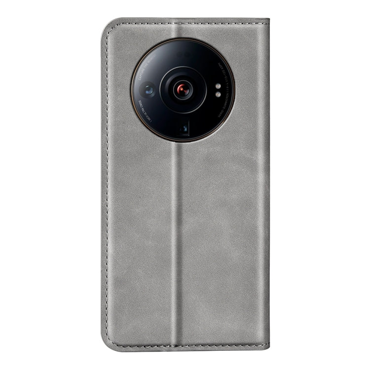For Xiaomi 12S Ultra Retro-skin  Magnetic Suction Leather Phone Case