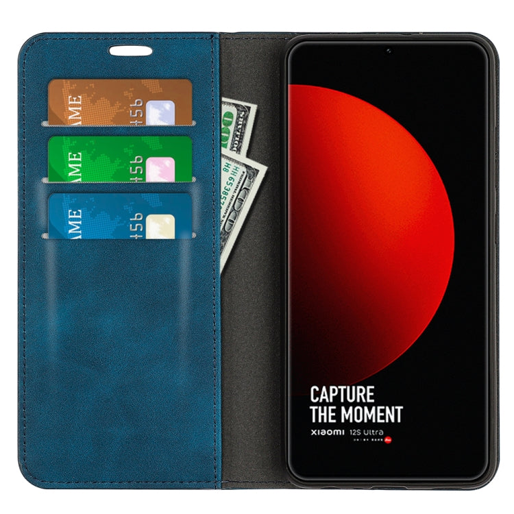 For Xiaomi 12S Ultra Retro-skin  Magnetic Suction Leather Phone Case