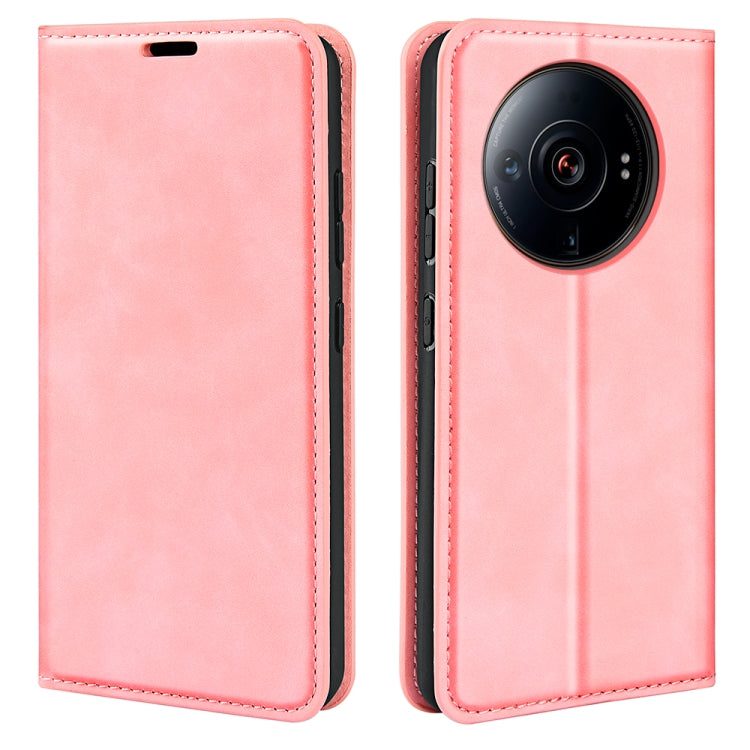 For Xiaomi 12S Ultra Retro-skin  Magnetic Suction Leather Phone Case
