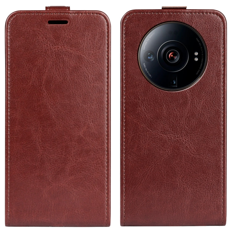 For Xiaomi 12S Ultra R64 Texture Vertical Flip Leather Phone Case
