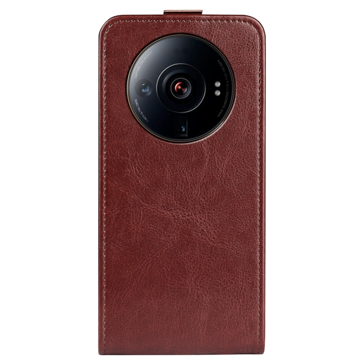 For Xiaomi 12S Ultra R64 Texture Vertical Flip Leather Phone Case