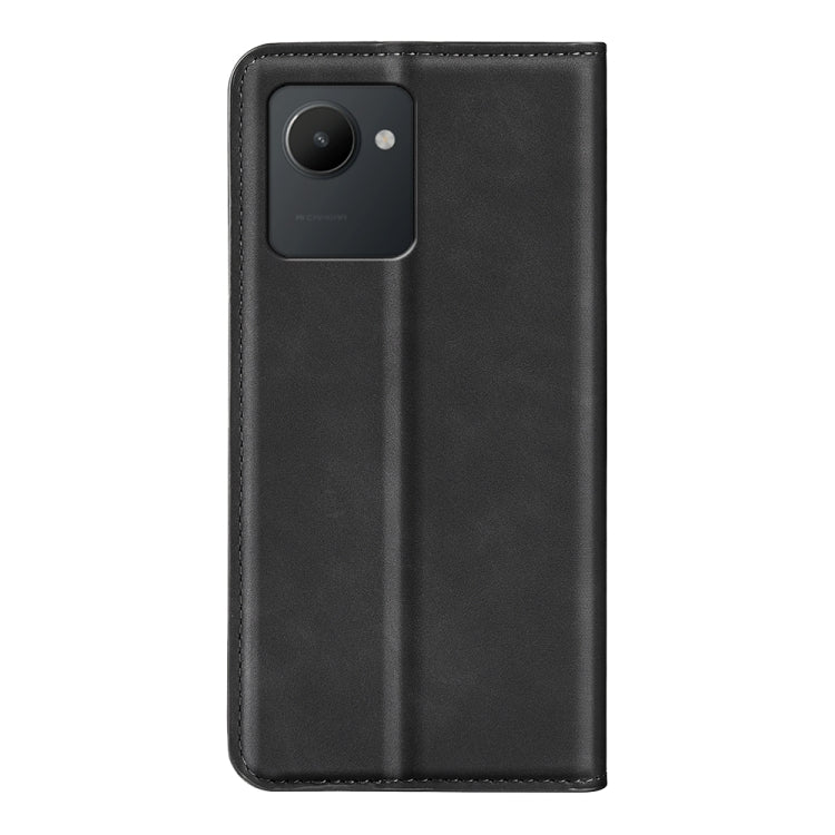 For OPPO Realme C30 4G Retro-skin Magnetic Suction Leather Phone Case