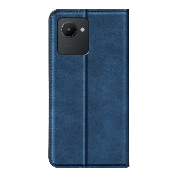 For OPPO Realme C30 4G Retro-skin Magnetic Suction Leather Phone Case