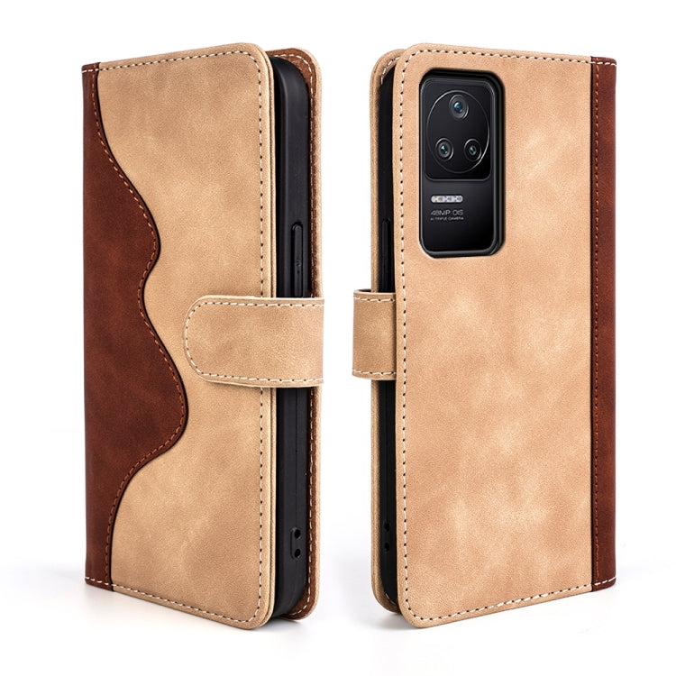 For Xiaomi Redmi K40S Stitching Horizontal Flip Leather Phone Case