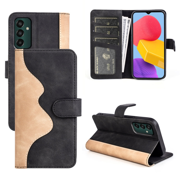 For Samsung Galaxy M13 4G Stitching Horizontal Flip Leather Phone Case