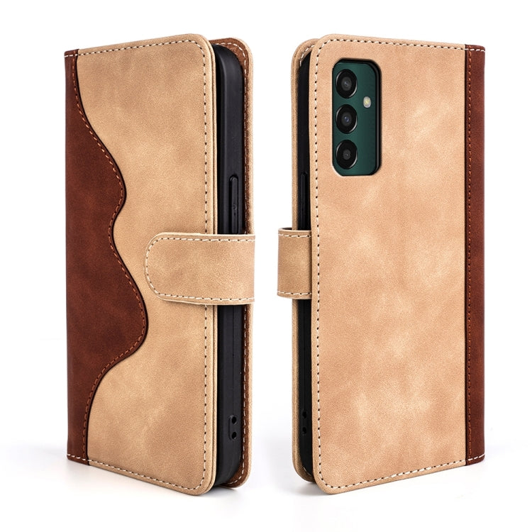 For Samsung Galaxy M13 4G Stitching Horizontal Flip Leather Phone Case