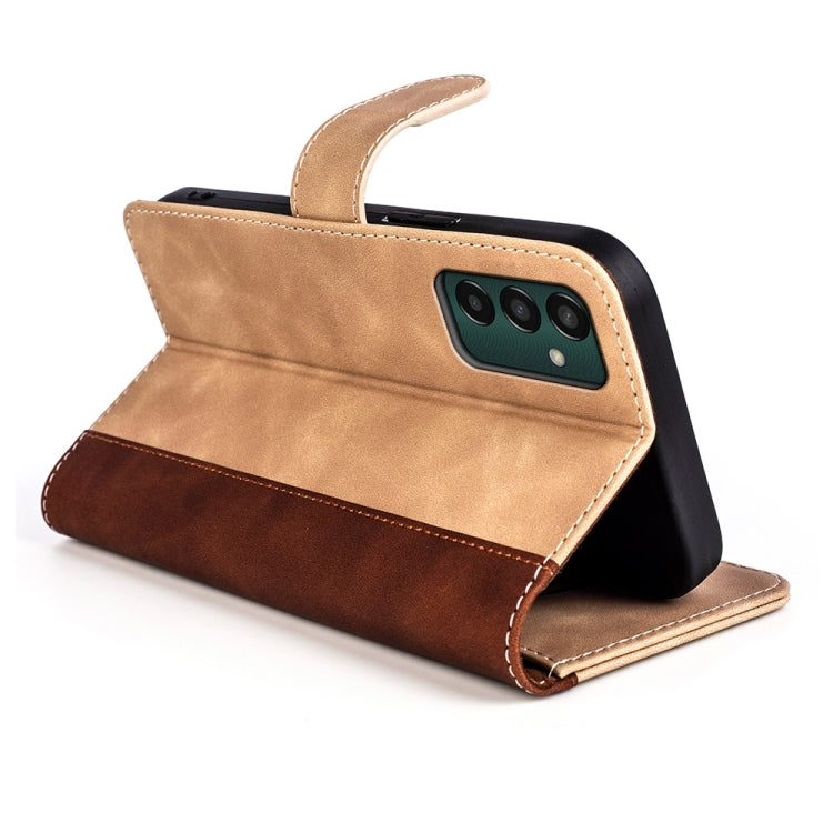 For Samsung Galaxy M13 4G Stitching Horizontal Flip Leather Phone Case