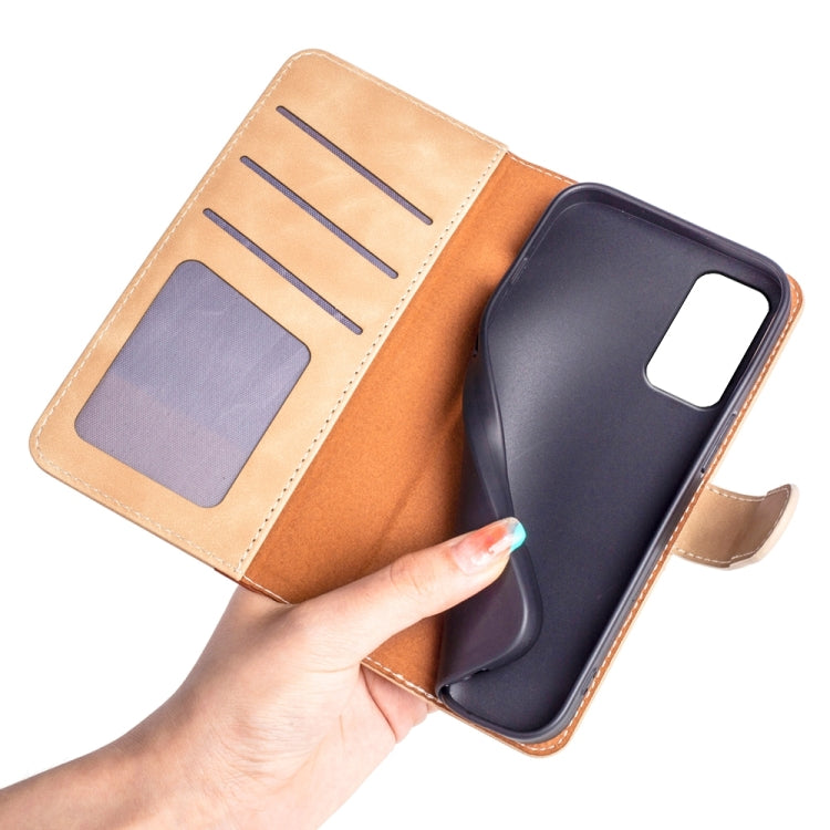 For Samsung Galaxy M13 4G Stitching Horizontal Flip Leather Phone Case