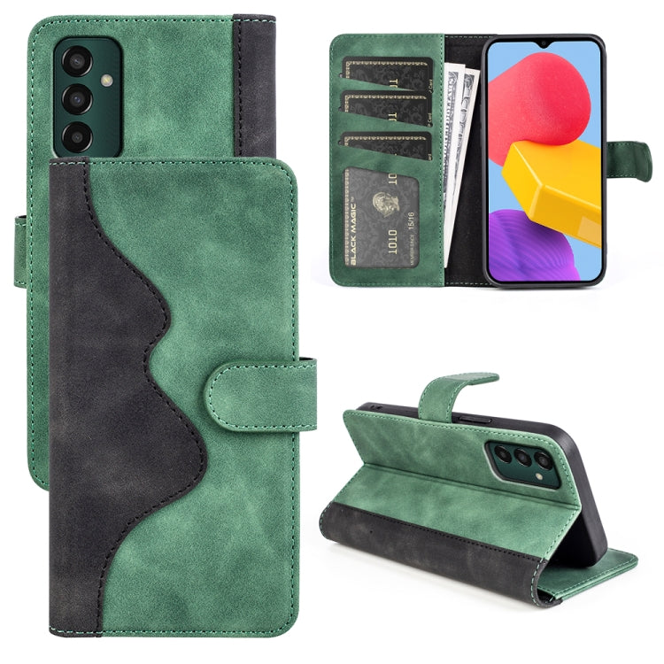 For Samsung Galaxy M13 4G Stitching Horizontal Flip Leather Phone Case
