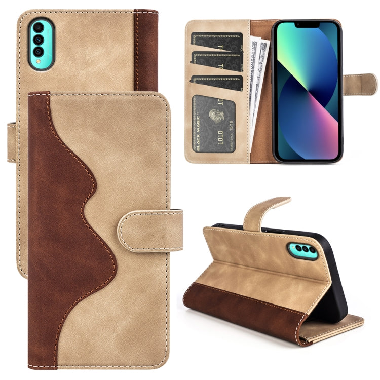 For Wiko T50 Stitching Horizontal Flip Leather Phone Case