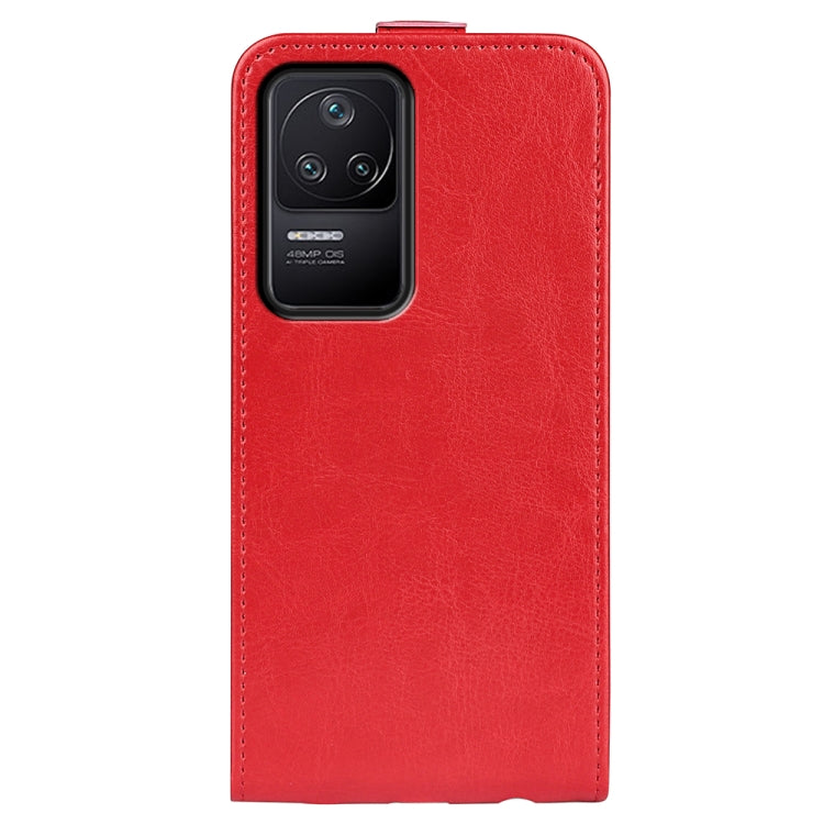 For Xiaomi Redmi K40S R64 Texture Vertical Flip Leather Phone Case