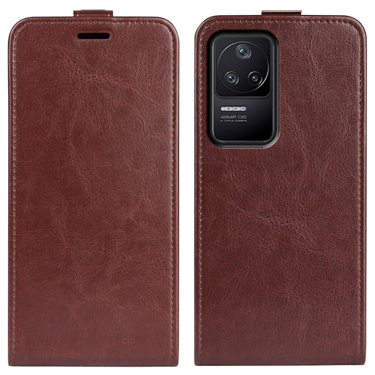 For Xiaomi Redmi K40S R64 Texture Vertical Flip Leather Phone Case