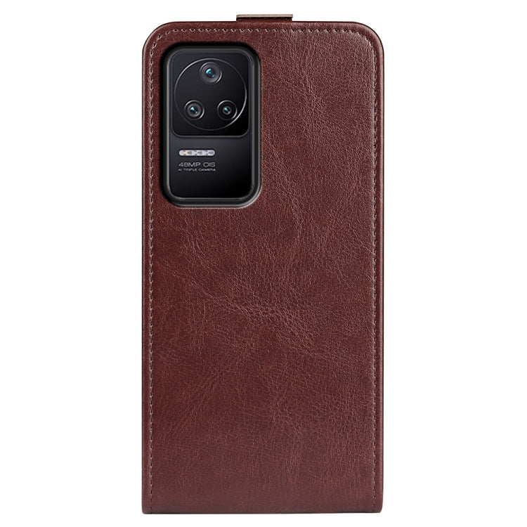 For Xiaomi Redmi K40S R64 Texture Vertical Flip Leather Phone Case