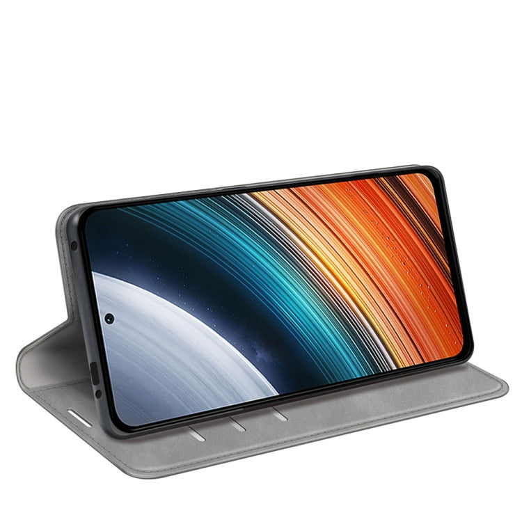 For Xiaomi Redmi K40S Retro-skin  Magnetic Suction Leather Phone Case