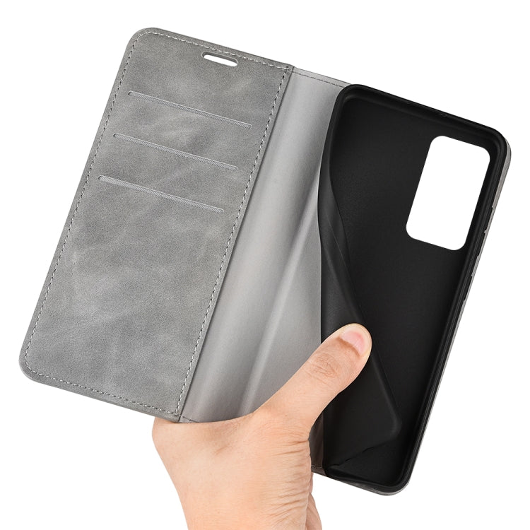 For Xiaomi Redmi K40S Retro-skin  Magnetic Suction Leather Phone Case