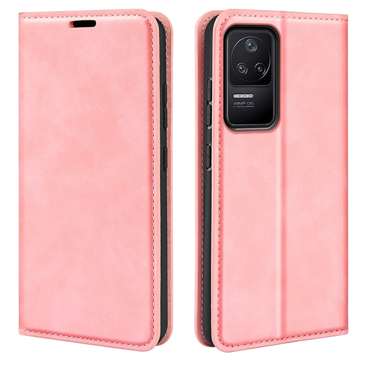 For Xiaomi Redmi K40S Retro-skin  Magnetic Suction Leather Phone Case