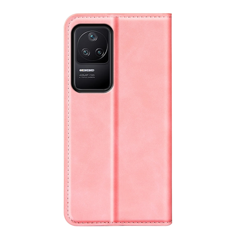 For Xiaomi Redmi K40S Retro-skin  Magnetic Suction Leather Phone Case