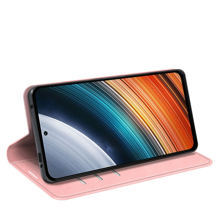 For Xiaomi Redmi K40S Retro-skin  Magnetic Suction Leather Phone Case