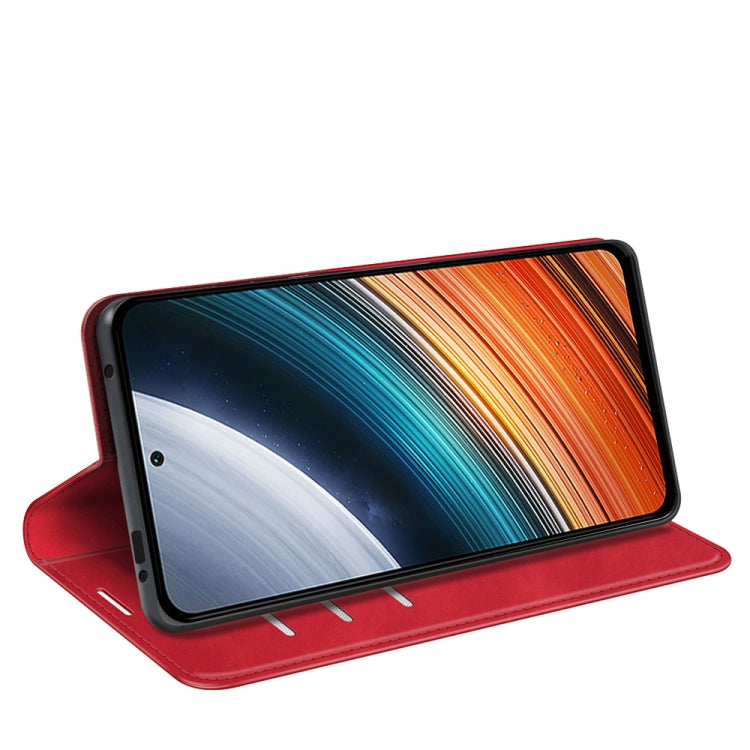 For Xiaomi Redmi K40S Retro-skin  Magnetic Suction Leather Phone Case
