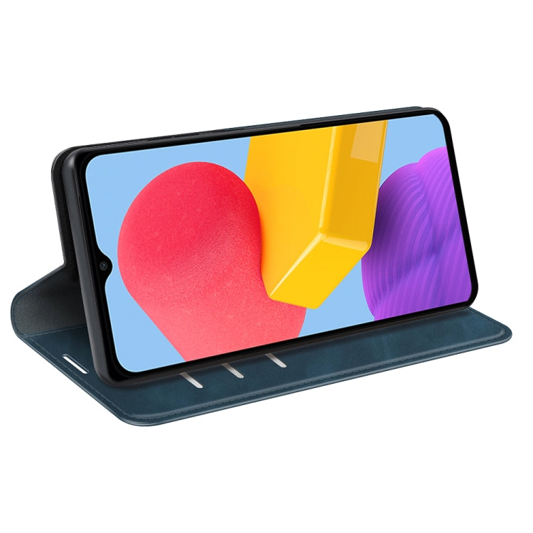 For Samsung Galaxy M13 4G Retro-skin  Magnetic Suction Leather Phone Case