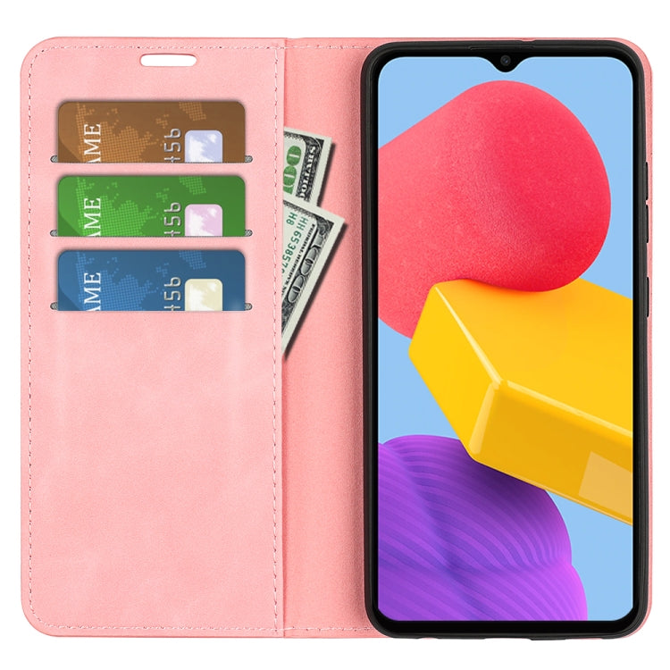 For Samsung Galaxy M13 4G Retro-skin  Magnetic Suction Leather Phone Case