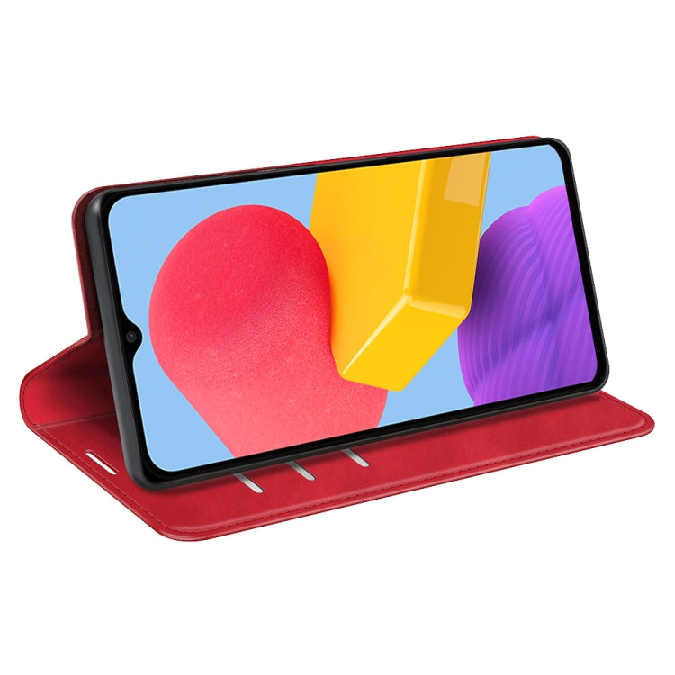 For Samsung Galaxy M13 4G Retro-skin  Magnetic Suction Leather Phone Case