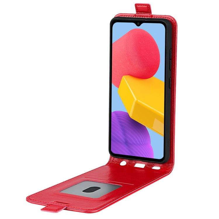 For Samsung Galaxy M13 4G R64 Texture Single Vertical Flip Leather Phone Case