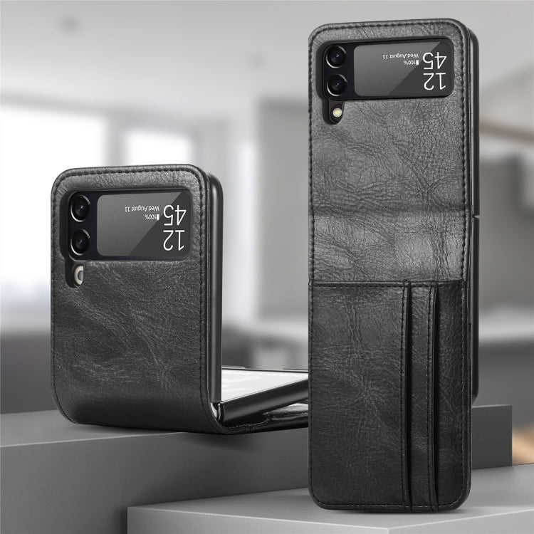 For Samsung Galaxy Z Flip4 5G Multi-card Photo Frame Folding Leather Phone Case
