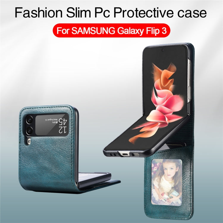 For Samsung Galaxy Z Flip4 5G Multi-card Photo Frame Folding Leather Phone Case