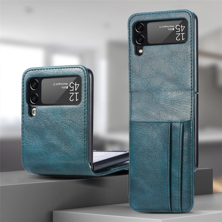 For Samsung Galaxy Z Flip4 5G Multi-card Photo Frame Folding Leather Phone Case