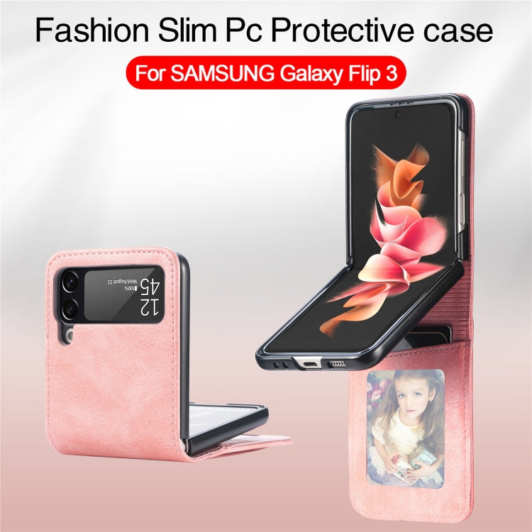 For Samsung Galaxy Z Flip4 5G Multi-card Photo Frame Folding Leather Phone Case
