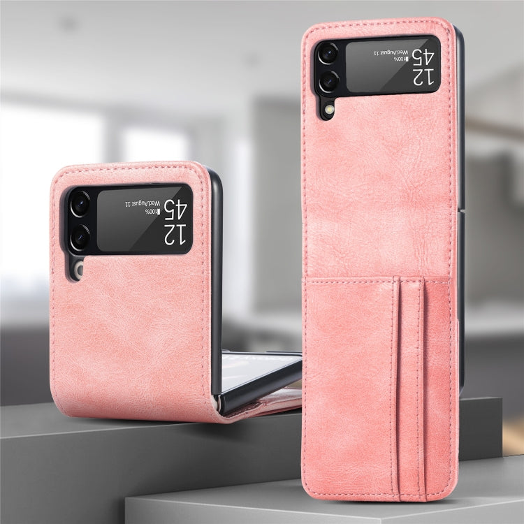 For Samsung Galaxy Z Flip4 5G Multi-card Photo Frame Folding Leather Phone Case