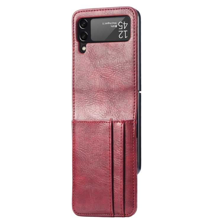 For Samsung Galaxy Z Flip4 5G Multi-card Photo Frame Folding Leather Phone Case