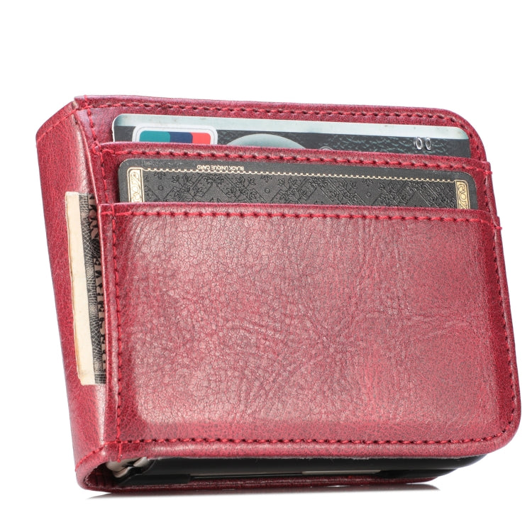 For Samsung Galaxy Z Flip4 5G Multi-card Photo Frame Folding Leather Phone Case