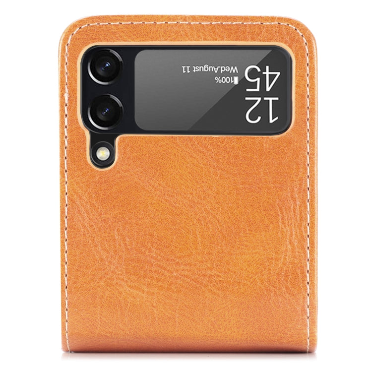 For Samsung Galaxy Z Flip4 5G Multi-card Photo Frame Folding Leather Phone Case