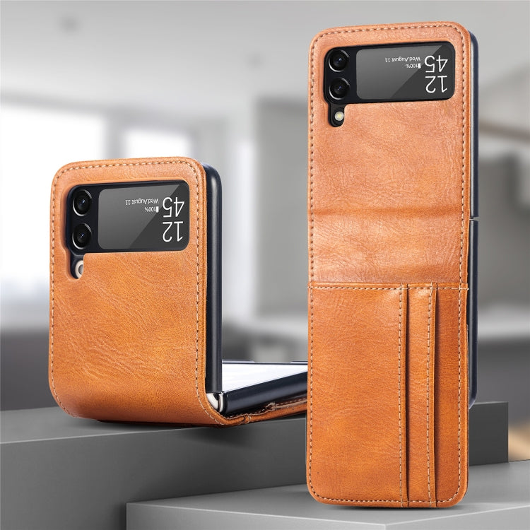 For Samsung Galaxy Z Flip4 5G Multi-card Photo Frame Folding Leather Phone Case