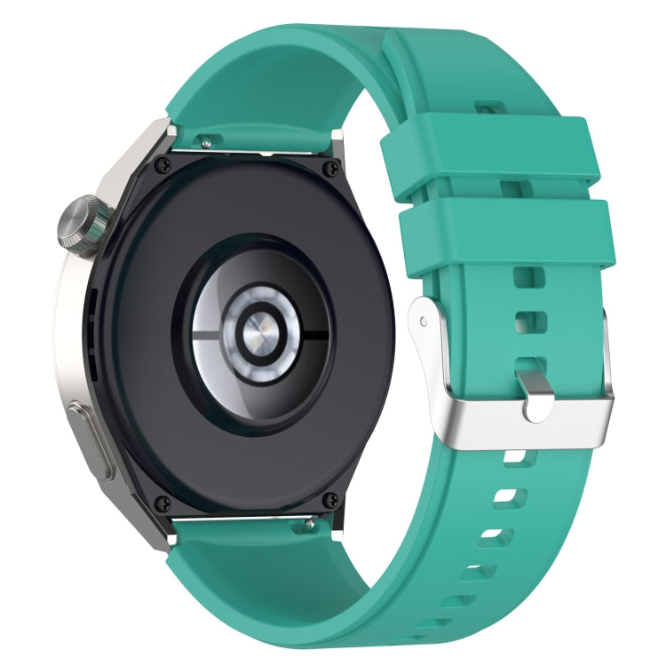 For Huawei  Watch GT Runner 22mm Protruding Head Silicone Strap Silver Buckle