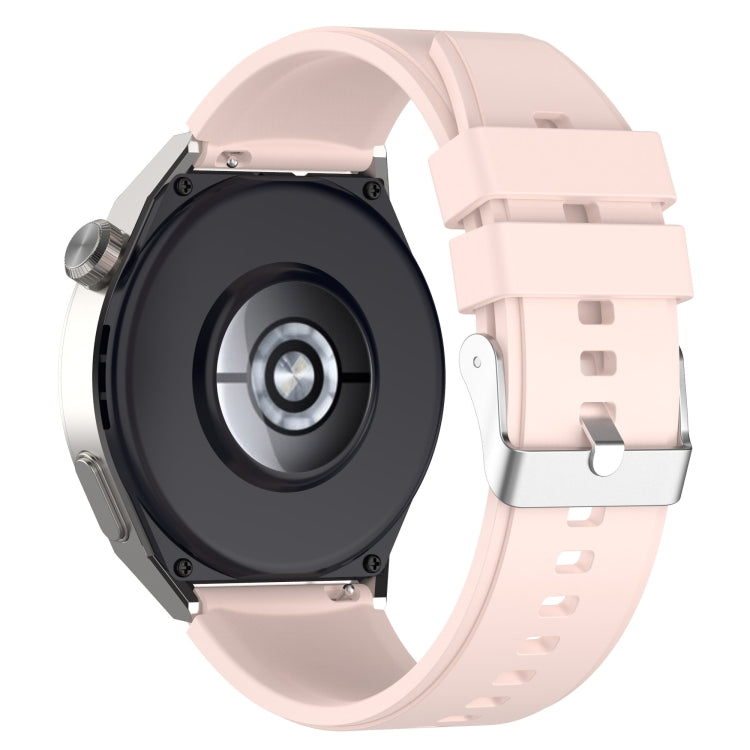 For Huawei  Watch GT Runner 22mm Protruding Head Silicone Strap Silver Buckle