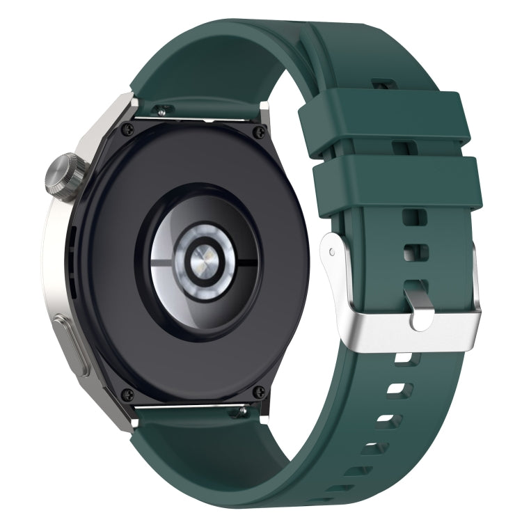 For Huawei Watch GT2 Pro / GT2e 22mm Protruding Head Silicone Strap Silver Buckle