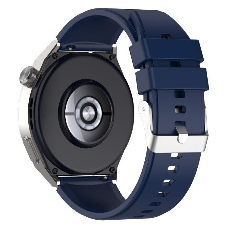 For Huawei Watch GT2 Pro / GT2e 22mm Protruding Head Silicone Strap Silver Buckle