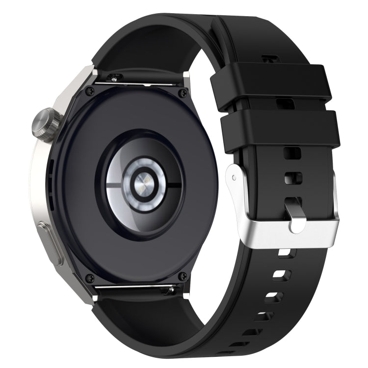 For Honor Watch GS Pro 22mm Protruding Head Silicone Strap Silver Buckle