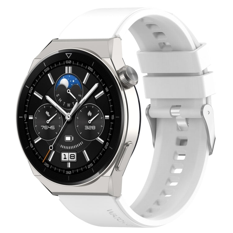 For Honor Watch GS Pro 22mm Protruding Head Silicone Strap Silver Buckle