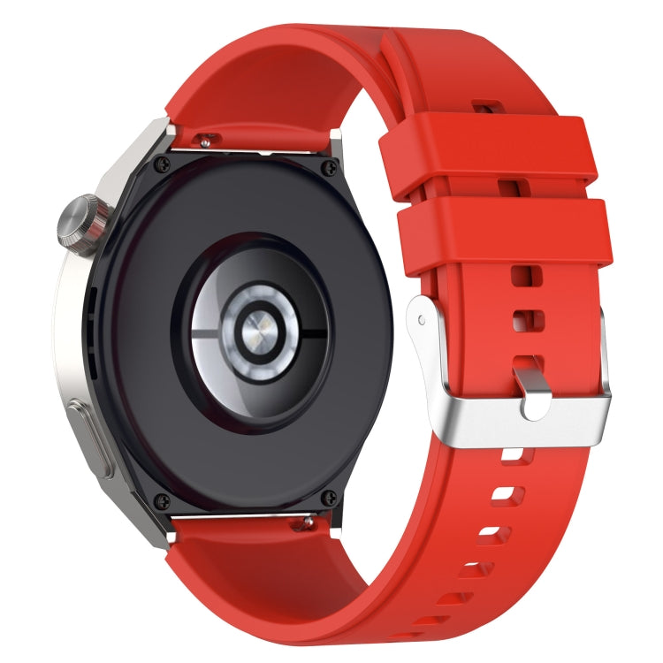 For Honor Watch GS Pro 22mm Protruding Head Silicone Strap Silver Buckle