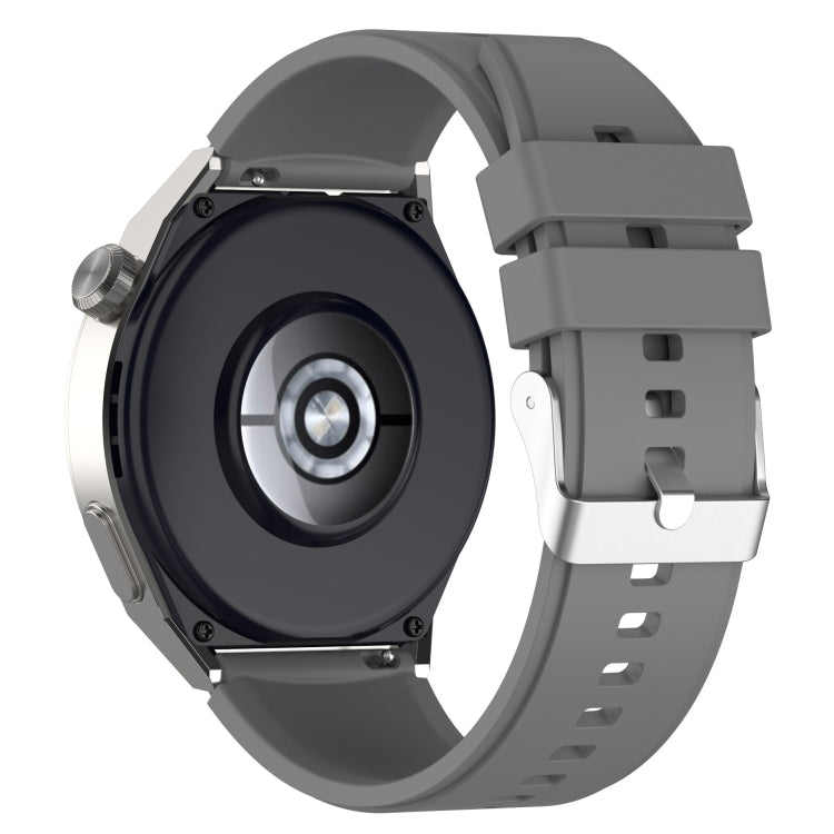 For Huawei Watch GT3 42mm 20mm Protruding Head Silicone Strap Silver Buckle