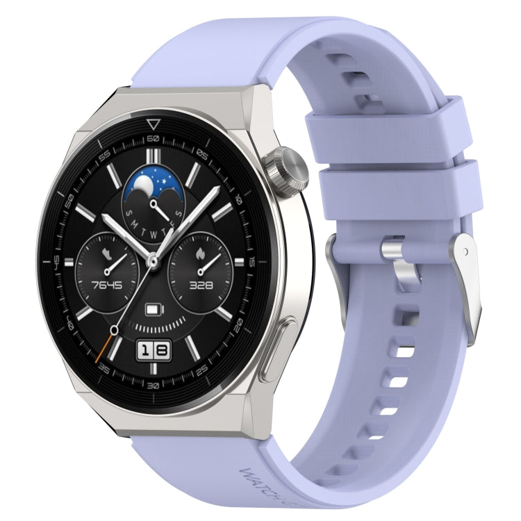 For Honor Magic Watch 2 42mm 20mm Protruding Head Silicone Strap Silver Buckle